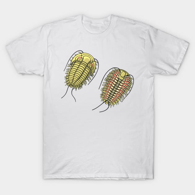 Colored Trilobite Illustration T-Shirt by taylorcustom